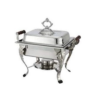 New Arrival Handmade Steel Metal Chafing Dish Hotel Kitchen Catering Serving Usage Metal Plated Chafing Dish At Affordable Price