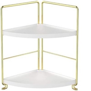 White Enamel Finished Metal Rack Gold Finished Stand Customized Metal Rack Floor Display Rack from Indian Exporter