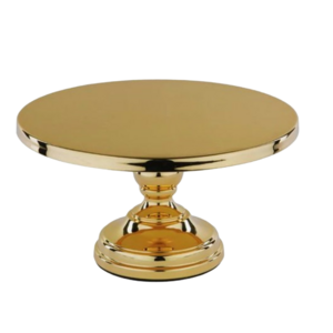 Gold Plated Finishing Cake Stand With Standing Base Birthday Celebration Best Quality Cake Holder Metal Stand For Cake