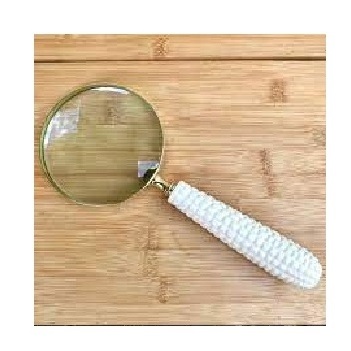 White Enamel Finished Eco Friendly HD Convenient Magnifying Glass Magnifier Lens For Reading And Searching Supplier by India