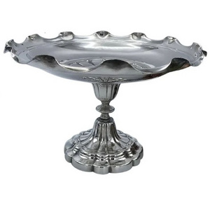 Aluminum Plated Cake Stand With Standing Base With Antique Finishing Cake Holder Metal Stand For Cake