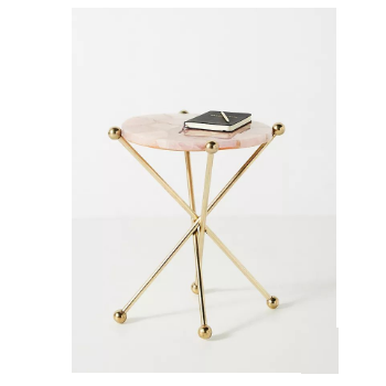 Glossy Gold Finished Metal Side Table Multi Purpose End Table Luxurious Design Homes & Offices Furniture