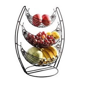 Wholesale Decorative Iron Metal Countertop Fruit Basket Use at Home Kitchens for Storing Fresh Fruits and Vegetables