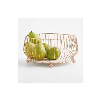 Unique Style Iron Metal Handmade Creative Countertop Fruit Basket Use at Home Kitchens for Storing Fresh Fruits and Vegetables