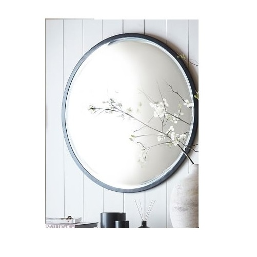 Bella Beaded Round Luxury Decoration Nordic Simple Frameless Decorative Wall Mounted Irregular Mirror with Beveled Edge