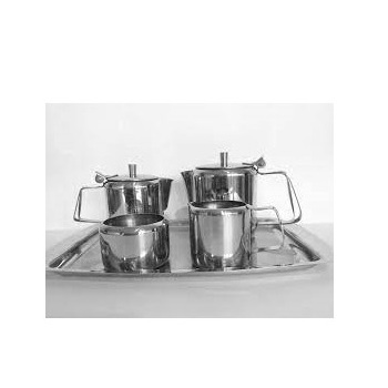 Engraved Design Antique Glossy Finished Metal Tea Set Metal Luxury Hotel Restaurant Catering Serving Tea Pot Kettle Set