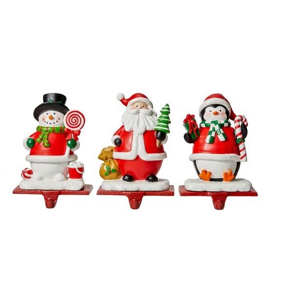 Latest Design Decorative Cast Iron Metal Stocking Holders Shiny Polished Designer for Home and Christmas Decoration Usage