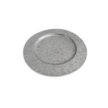 Dinnerware Galvanized Finished Distressed Metal Charger Plates Farmhouse Classic Round Charger Plate