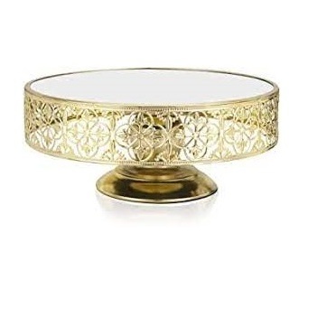 Gold Plated Cupcake Stand Tea Party Pastry Serving Platter in Gift Box Round Cake Stands Multiple Size With Best Material