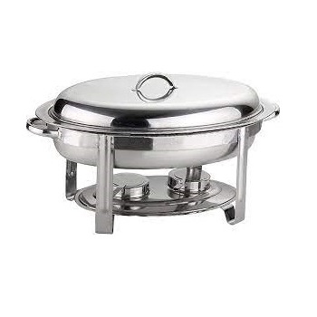 Set of Two Hotel Kitchen Catering Serving Usage Chafing Dish Custom Shape Silver Plated Chafing Dish At Affordable Price