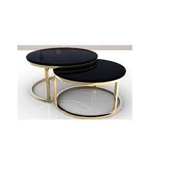 Handmade Decorative Centre Table Rounded Marble Top Attractive Design Metal Center Table at Low Price