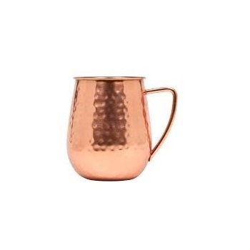 Set of Four Smooth Texture Gold Finished Copper Handle Coffee Mug Pure Copper Moscow Mule Mug  with Good Manufacturing