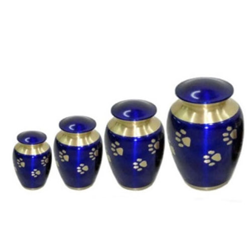 Classic Pet Urn with Large Paw Enamel Finished Cremation Adult Burial Urn for Human Ashes and Funeral Supplies