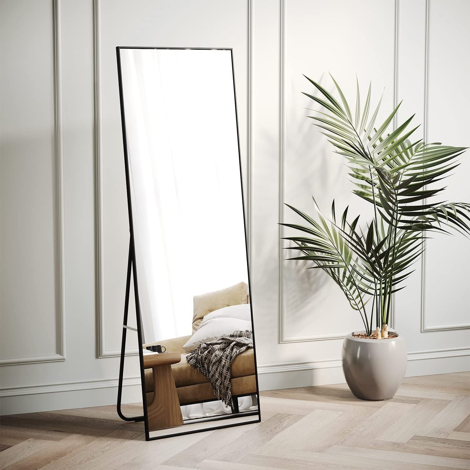 Luxury Handmade Floor Mirror Nordic Simple Decorative Custom Design Irregular Mirror with Beveled Edge