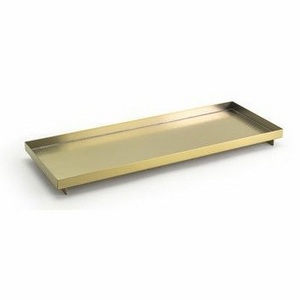 Rectangular Brass Metal Food Serving Tray Home Restaurants High Quality Decorative Tabletop Kitchen Serving Tray