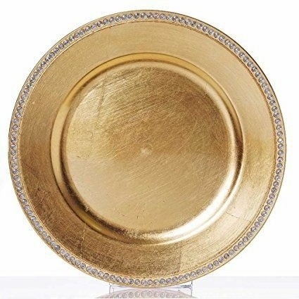 Indian Handcrafted Wedding Table Rounded Shape Metal Antique Finished Charger Plate Fruit Serving Charger Plates