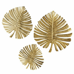 Brass Metal Leaf Design Wall Decor