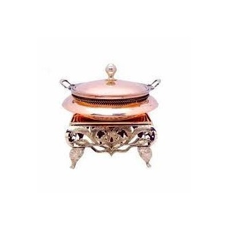 Gold Finished Chafing Dish Hotel Kitchen Catering Serving Usage Chafing Dish At Affordable Price Manufacture by India