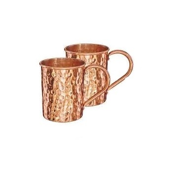 Hammered Coffee Mug With LID Logo Printed Copper Mug Great Travelling Glossy Finished Copper Tea Mug