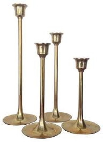 Modern Design Gold Metal Finished Candle Holder Set for Wedding Sustainable Quality Metal Candle Holder