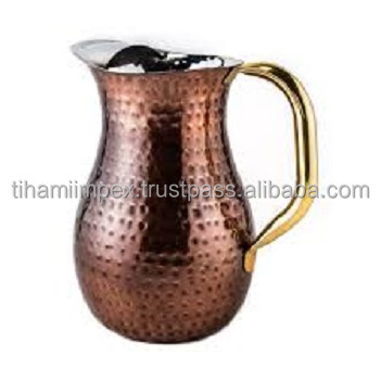 Large storing Tea and Coffee Supplies Designer Metal Jug Copper Water Jug at Affordable Price