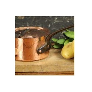 Set of Four Copper Metal Handmade Cookware Soup Milk Steak Frying Pots Copper Cooking Pot and Pan Cookware Sets Non Stick