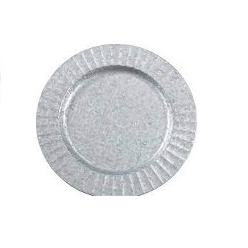 Dinnerware Galvanized Finished Distressed Metal Charger Plates Farmhouse Classic Round Charger Plate