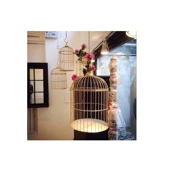 Durable Quality Hanging Metal Cages Available at Customized Shape and Size Indian Handcrafted Decorative Bird Cages for Sale