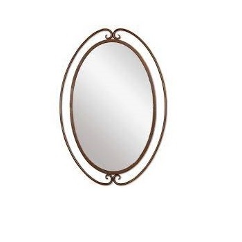 Decorative Wall Mounted Rounded Shape Matte Finishing Border Wall Mirror for Home and Interior Wedding Decoration