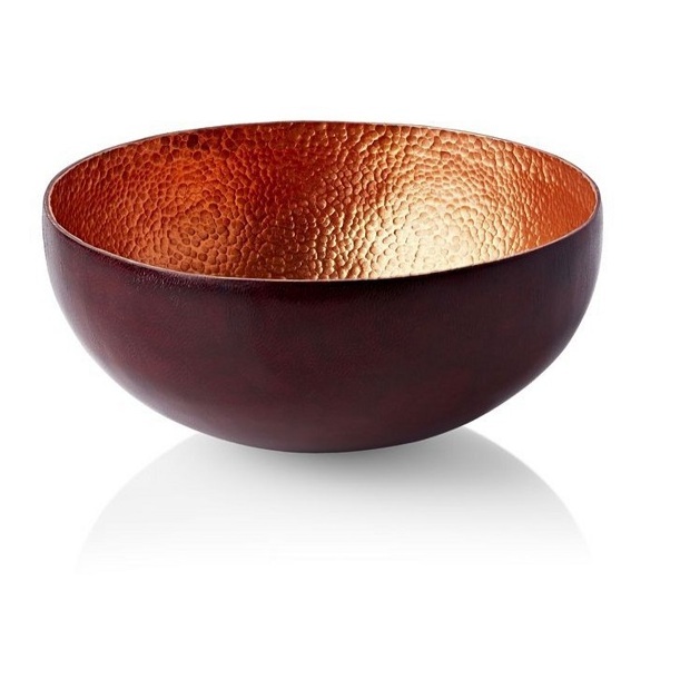 Gold Finished Rounded Shape Tableware Bowl Hotel Table Decoration Fruits Serving Bowl Wedding Dinner Service