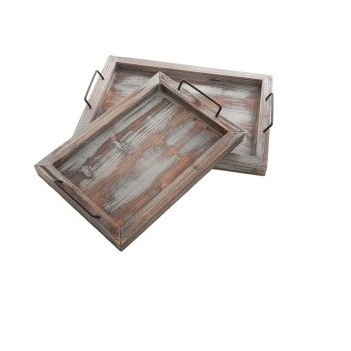 Wedding Party Table Decor Manufactory Direct Farmhouse Rustic Wooden Tray for Ideal Gifts Natural Wooden Tray