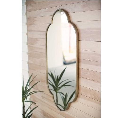 Luxury Decoration Oval Shape Nordic Simple Frameless Decorative Wall Mounted Irregular Mirror with Beveled Edge