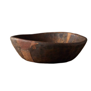 Wooden Dough Bowls Wholesale Kitchenware High Quality Wood Round Bowl Wholesale OEM/ODM Solid Wood Grain