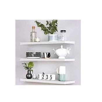 Hexagonal Shape Wooden Floating Wall Rack with Customized Size Best Selling Home Storage & Organization Different Size Rack