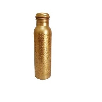 Pure Copper Water Bottle Handmade Decorative Multifunction Copper Water Bottle for Gym Yoga Workout