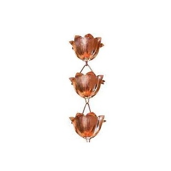 Best Quality New Lotus Design Thick Iron Flower Shape Metal Rain Chain for Outdoor Decorative Hanging Rain Chain