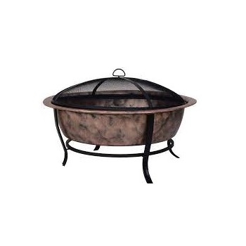 2023 Trending Metal Solid Round Fire Pit Large Outdoor Heavy Round Wood Burning Firepit with Fire Poker Stick