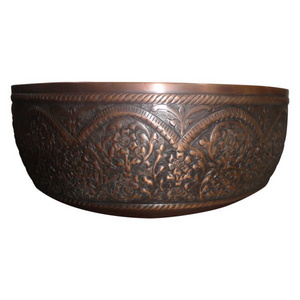 Engraved Design Copper Kitchen and Bathroom Sink Customized Shape Sink for Home Restaurant and Hotel Usage