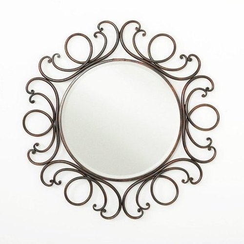 Decorative Wall Mounted Rounded Shape Matte Finishing Border Wall Mirror for Home and Interior Wedding Decoration