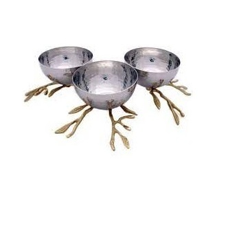 Stainless Steel Shiny Finishing Snacks and Fruit Server Bowl Used for Serving Delicious Food Salad and Dessert at Home