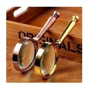 Set of Two Contemporary Style HD Convenient Magnifying Glass With LED Light 3X10X Glass Magnifier Lens For Reading And Searching