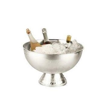 Gold Antique Finished Champagne Punch Bowl Indoor Outdoor Bar Craft Custom Bar Accessories Steel Metal Bowl