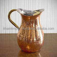 Large storing Tea and Coffee Supplies Designer Metal Jug Copper Water Jug at Affordable Price