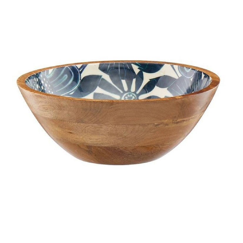 Enamel Finished Mango Wooden Round Bowl Perfect for Nuts Candy Best Selling Appetizer Snacks Olive and Salsa Wooden Bowls