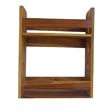 Portable Ready To Assemble Fixture Display Racks Shelves Black Colored Retail Custom Wooden Display Stand Three Tier