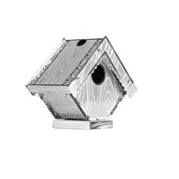 Home Garden ware Double Hut Bird Cages Handmade Galvanized Bird House Bird House Silver Finished Custom Logo Available