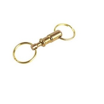 Screw Lock Designer Three Dimensional Metal Brass Keychain Shiny Polished Best Metal Brass Keychains