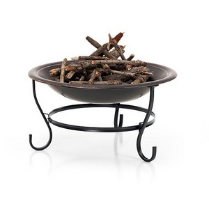 Unique Style Metal Solid Metal Fire Pit Large Outdoor Heavy Round Wood Burning Firepit with Fire Poker Stick