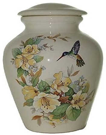 Columbarium Funeral Urn For Human Ash and Funeral Supplies Humming Bird Cinerary Adult Cremation Urn for Funeral Burial Urn