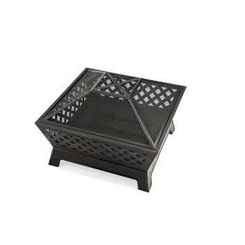 Affordable Prices Handmade Metal Solid Round Fire Pit Home Outdoor Heavy Round Wood Burning Firepit with Fire Poker Stick